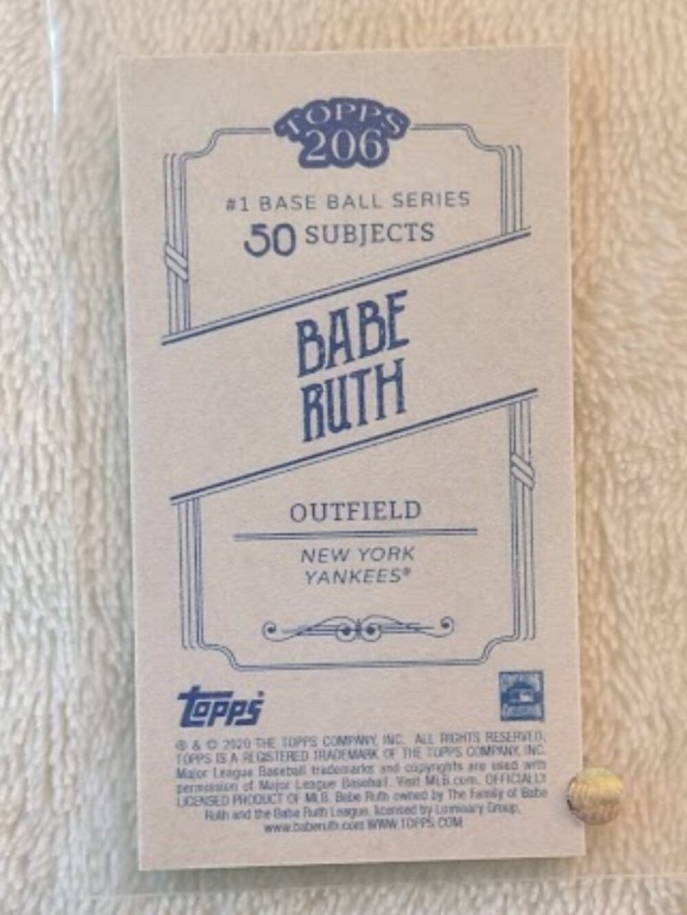 2020 Topps BABE RUTH #1 - Picture 2 of 3